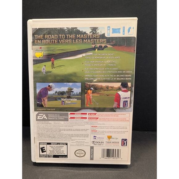 Masters Tiger Woods PGA Tour 12 Wii Video Game Multiplayer - Picture 3 of 3